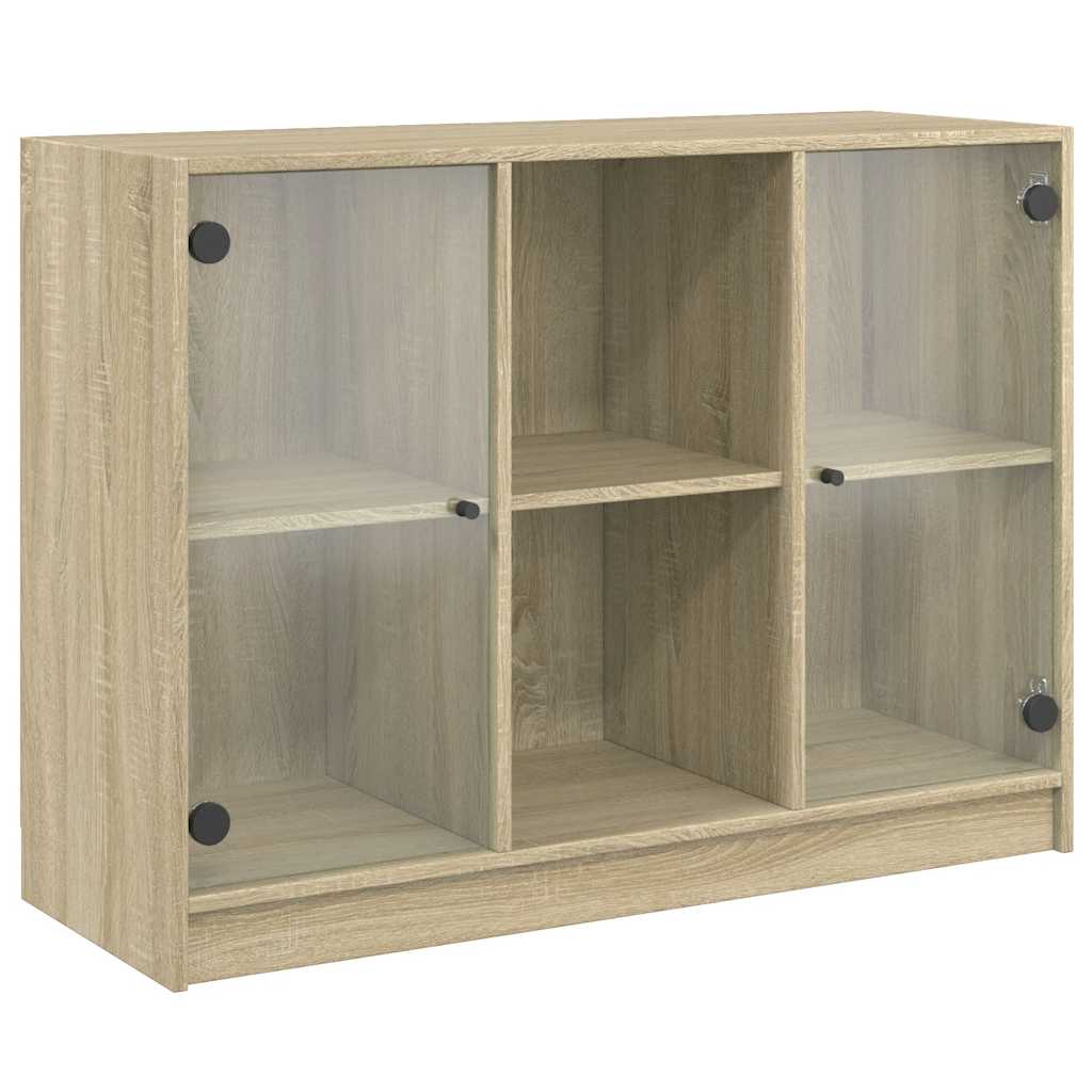 Dressoir 102x37x75,5 cm bewerkt hout sonoma eikenkleurig is nu te koop bij PeponiXL, paradijselijk wonen!