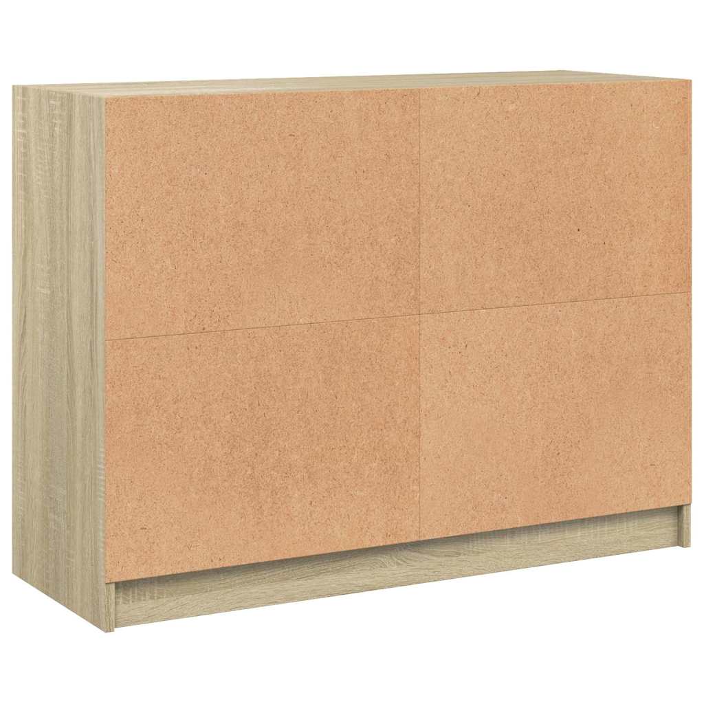 Dressoir 102x37x75,5 cm bewerkt hout sonoma eikenkleurig is nu te koop bij PeponiXL, paradijselijk wonen!