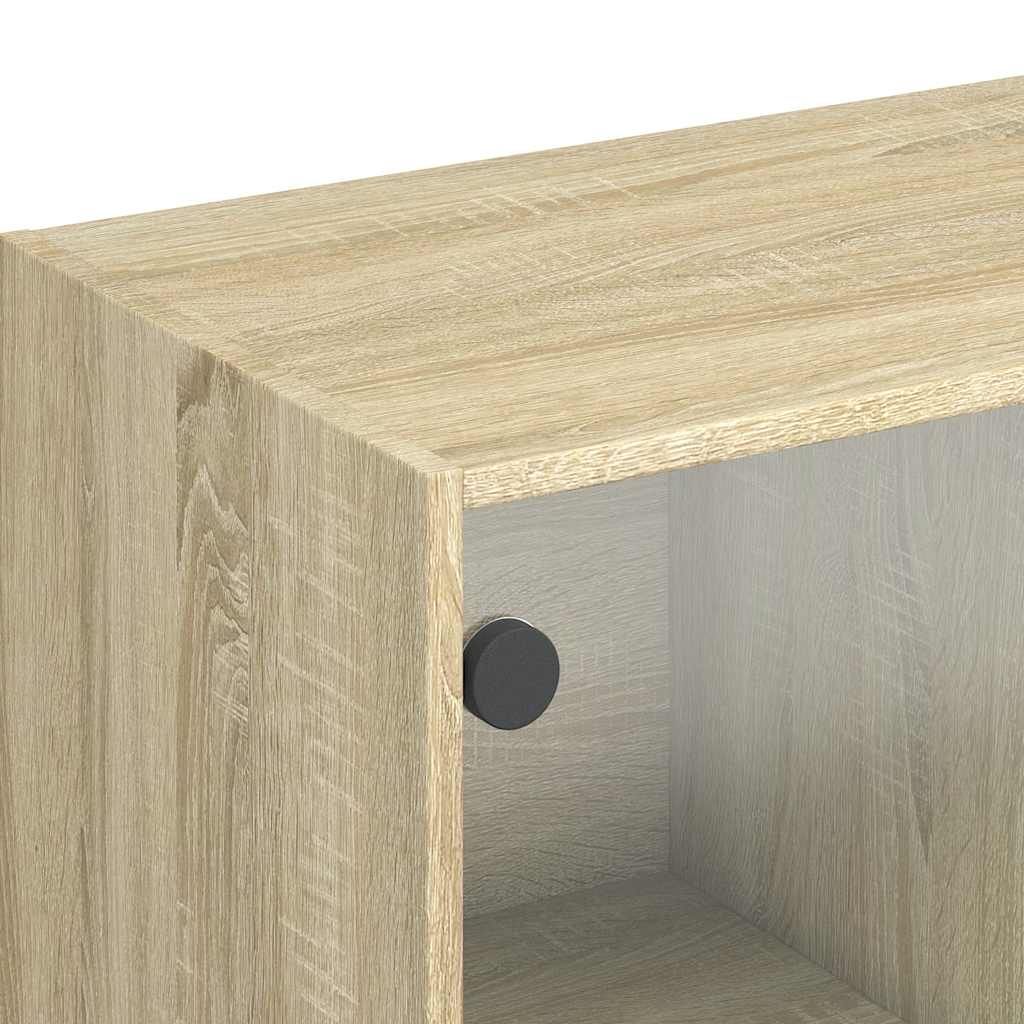 Dressoir 102x37x75,5 cm bewerkt hout sonoma eikenkleurig is nu te koop bij PeponiXL, paradijselijk wonen!
