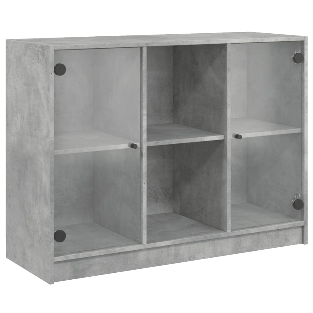 Dressoir 102x37x75,5 cm bewerkt hout betongrijs is nu te koop bij PeponiXL, paradijselijk wonen!