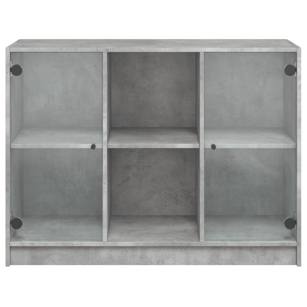 Dressoir 102x37x75,5 cm bewerkt hout betongrijs is nu te koop bij PeponiXL, paradijselijk wonen!