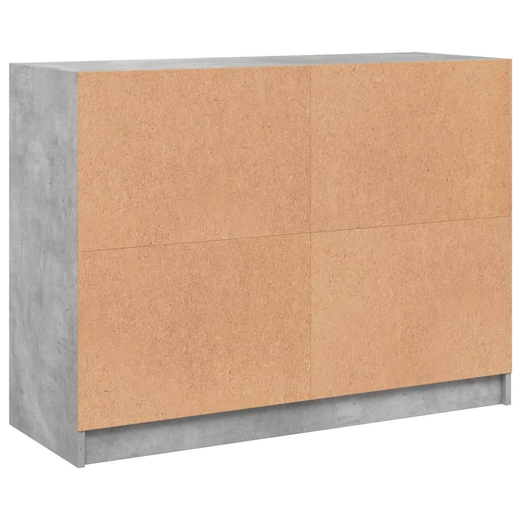 Dressoir 102x37x75,5 cm bewerkt hout betongrijs is nu te koop bij PeponiXL, paradijselijk wonen!