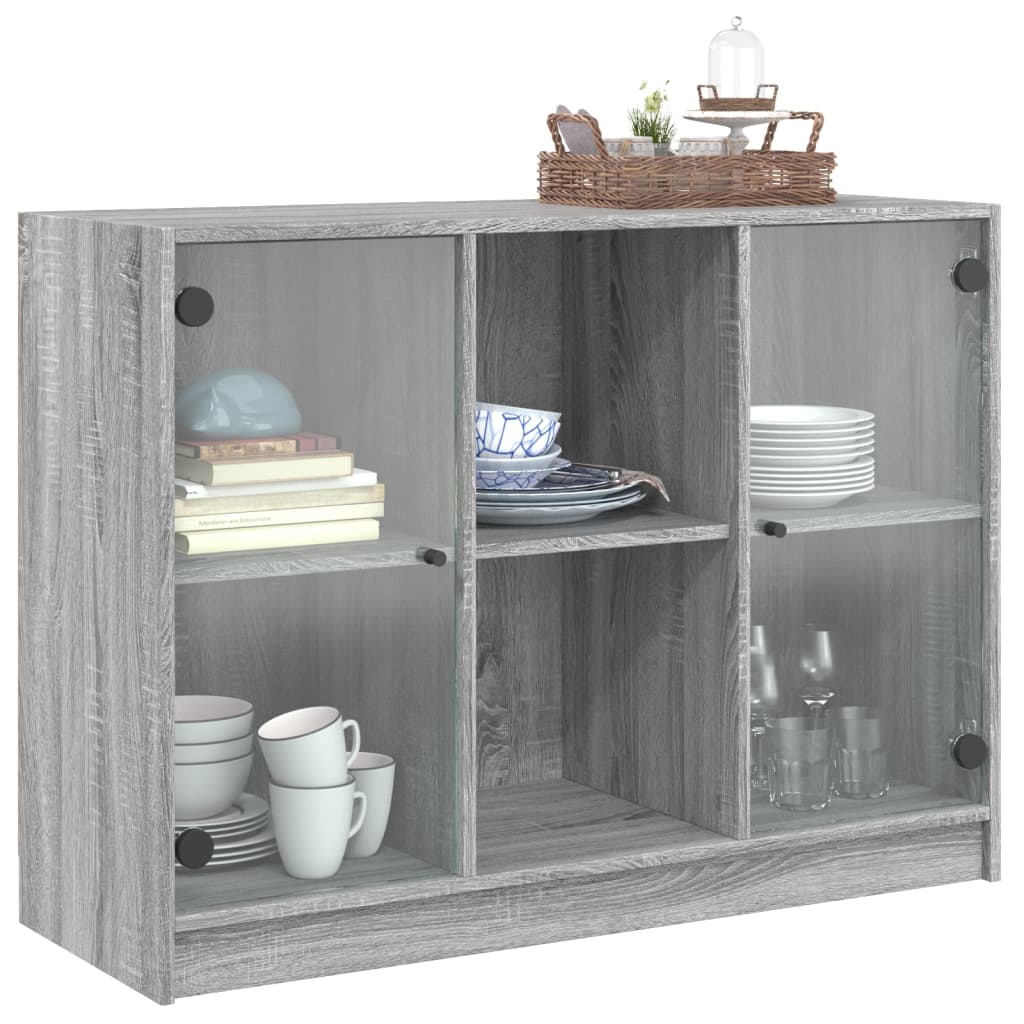 Dressoir 102x37x75,5 cm bewerkt hout grijs sonoma eikenkleurig is nu te koop bij PeponiXL, paradijselijk wonen!