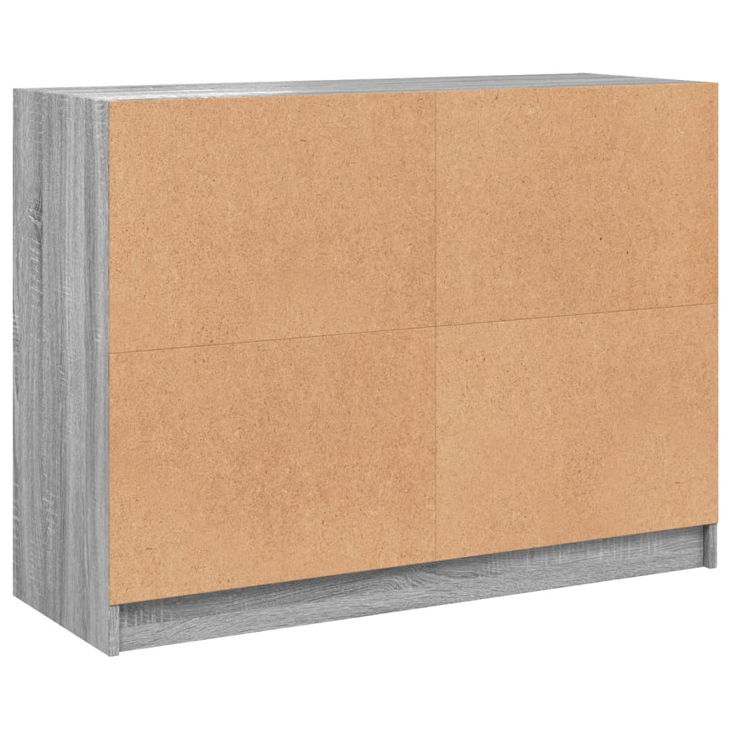 Dressoir 102x37x75,5 cm bewerkt hout grijs sonoma eikenkleurig is nu te koop bij PeponiXL, paradijselijk wonen!
