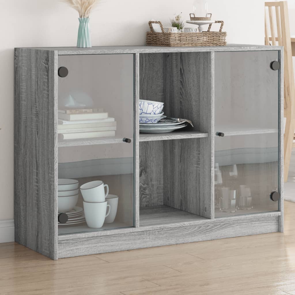 Dressoir 102x37x75,5 cm bewerkt hout grijs sonoma eikenkleurig is nu te koop bij PeponiXL, paradijselijk wonen!