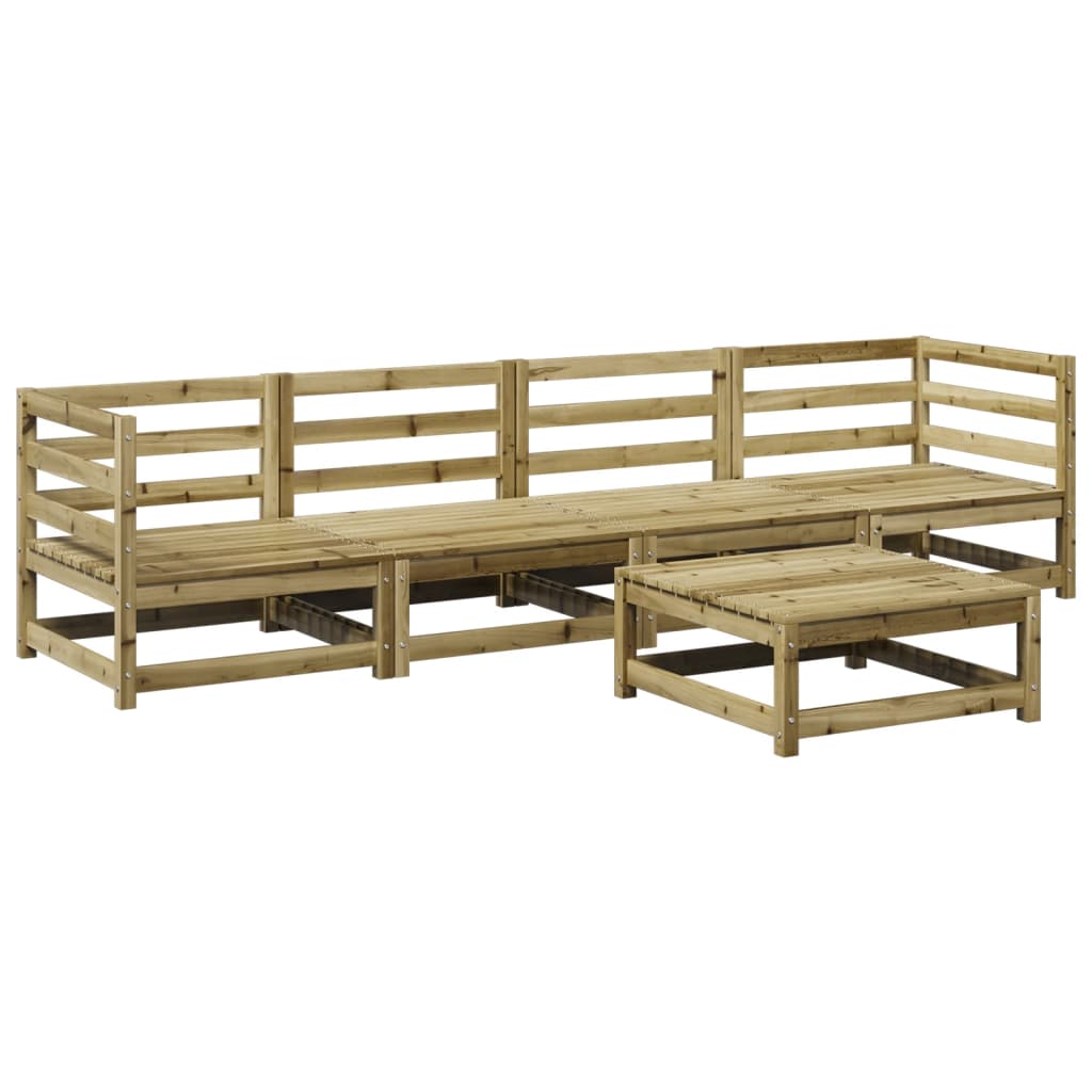 5-delige Loungeset geïmpregneerd grenenhout is nu te koop bij PeponiXL, paradijselijk wonen!