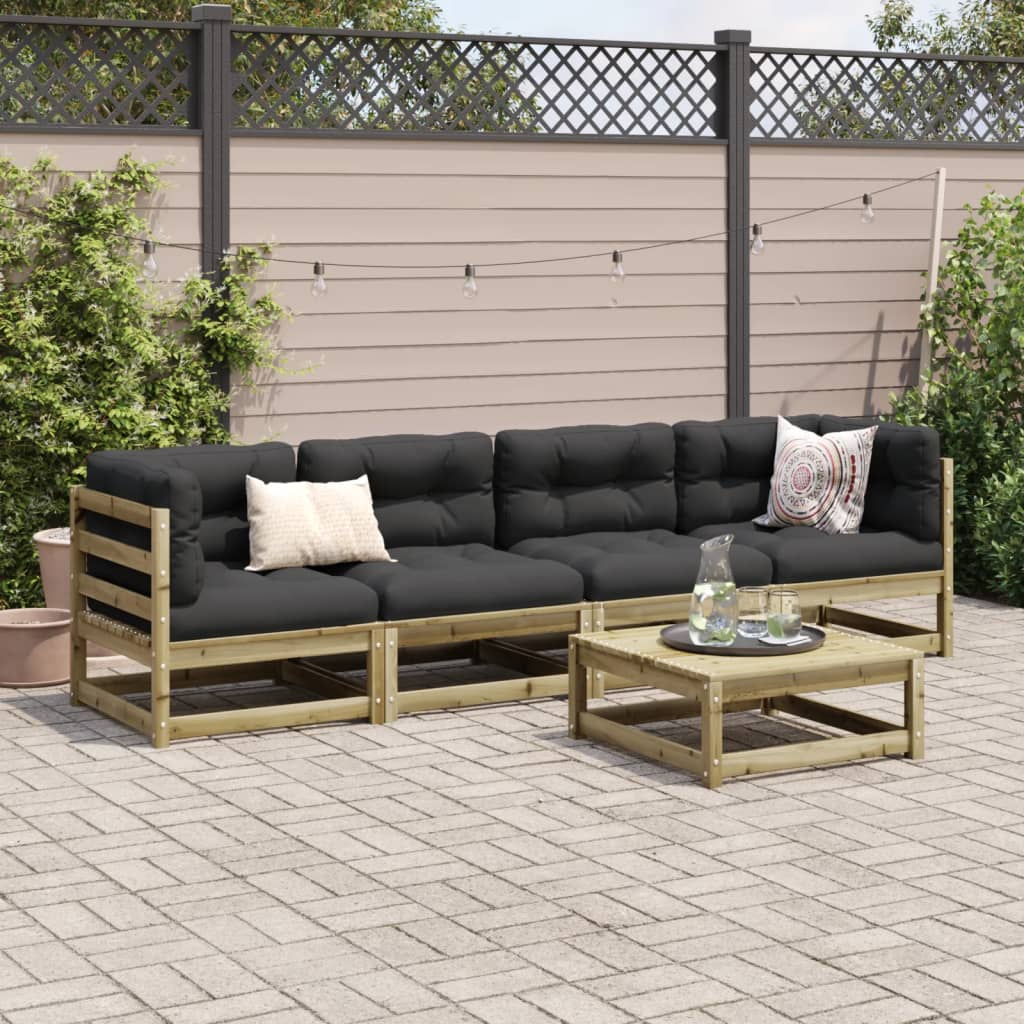 5-delige Loungeset geïmpregneerd grenenhout is nu te koop bij PeponiXL, paradijselijk wonen!