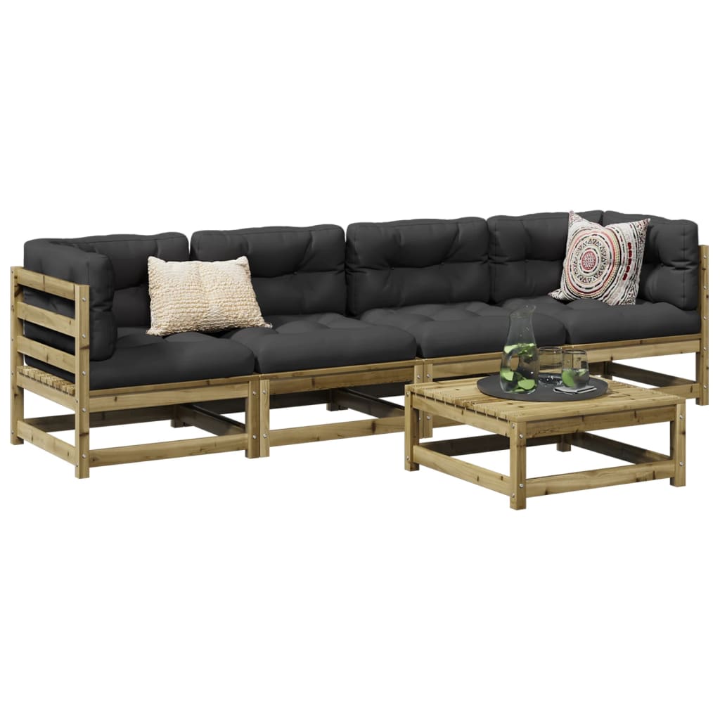 5-delige Loungeset geïmpregneerd grenenhout is nu te koop bij PeponiXL, paradijselijk wonen!