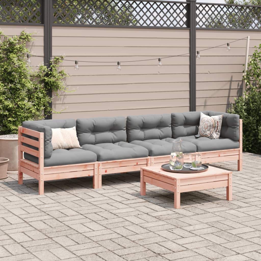 5-delige Loungeset met kussens massief douglas vurenhout is nu te koop bij PeponiXL, paradijselijk wonen!