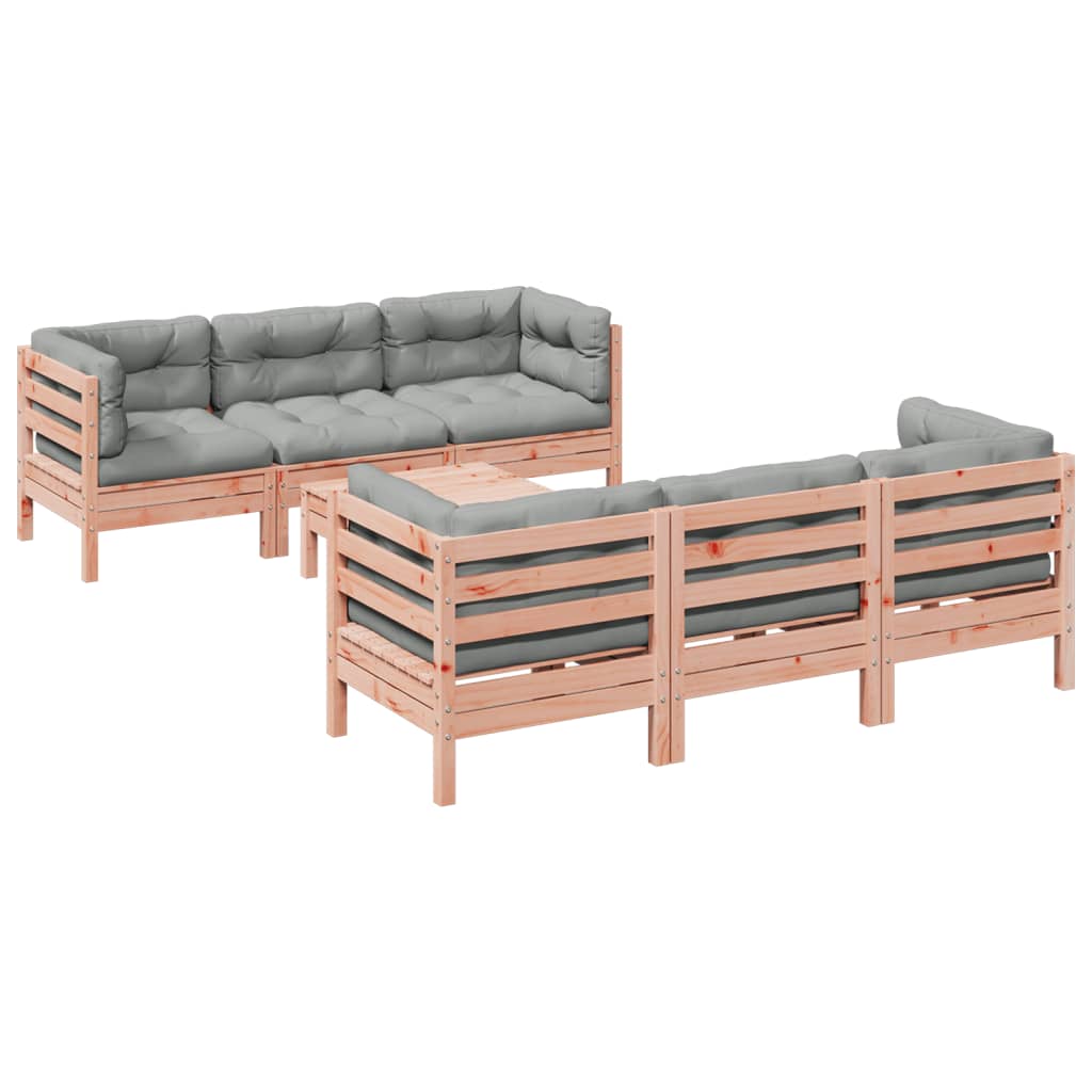7-delige Loungeset met kussens massief douglas vurenhout is nu te koop bij PeponiXL, paradijselijk wonen!