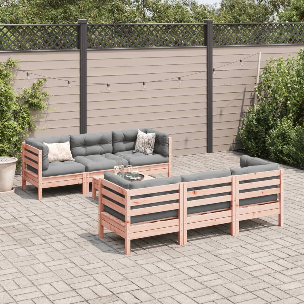 7-delige Loungeset met kussens massief douglas vurenhout is nu te koop bij PeponiXL, paradijselijk wonen!