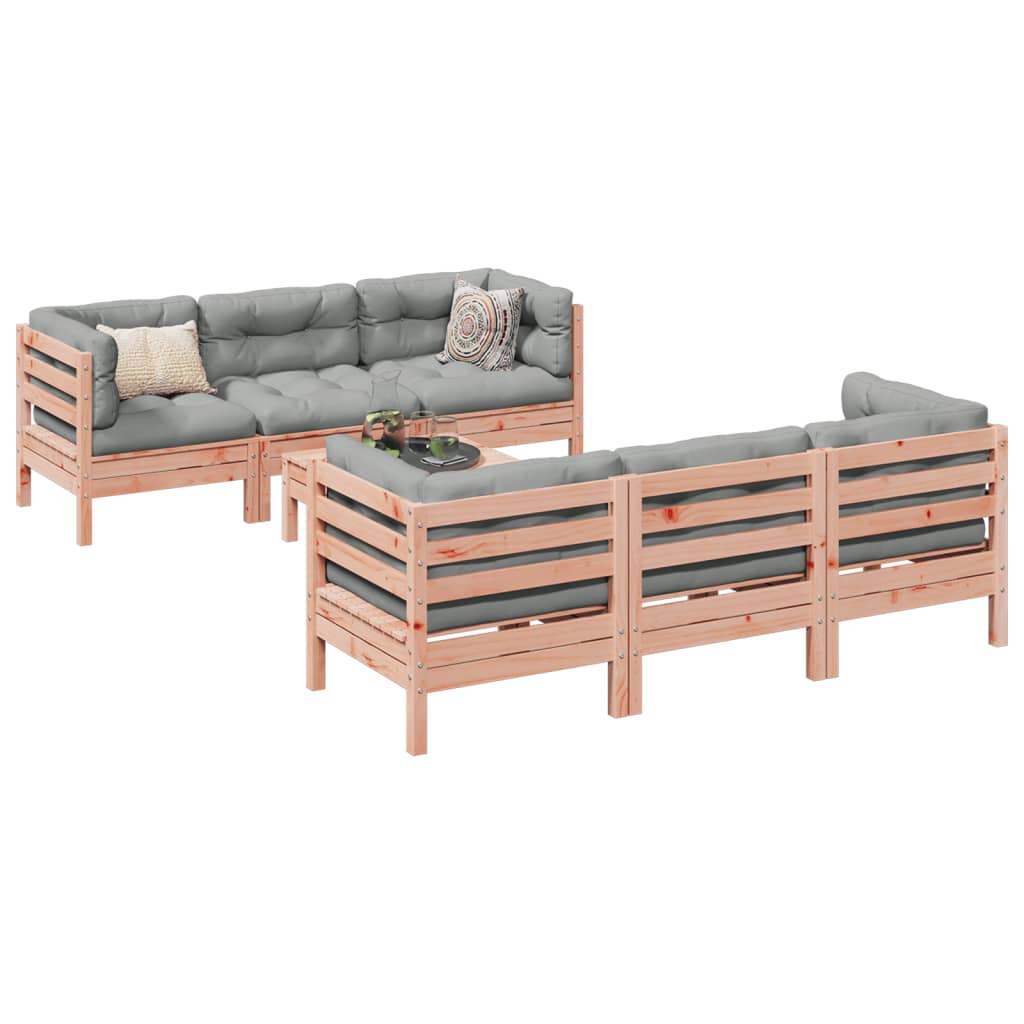 7-delige Loungeset met kussens massief douglas vurenhout is nu te koop bij PeponiXL, paradijselijk wonen!