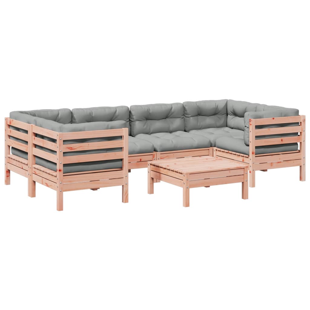 7-delige Loungeset met kussens massief douglas vurenhout is nu te koop bij PeponiXL, paradijselijk wonen!
