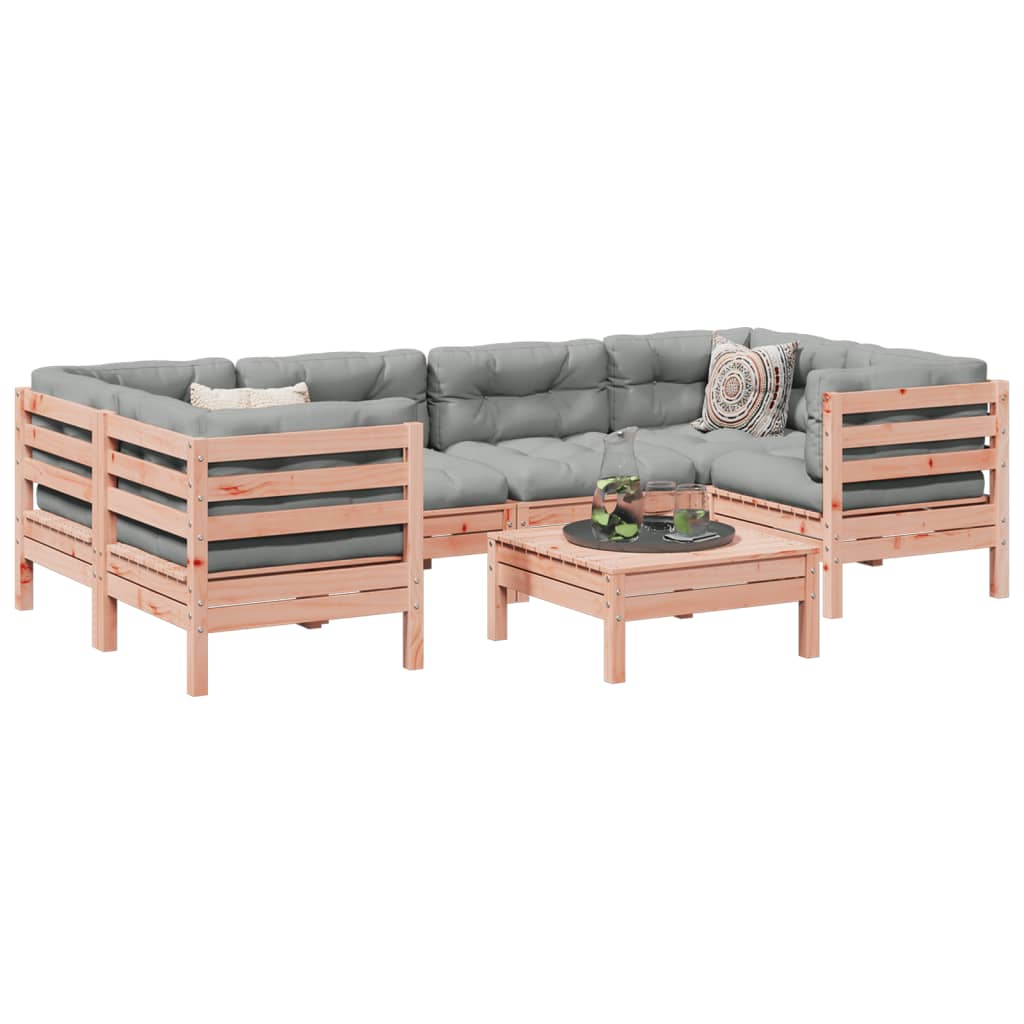 7-delige Loungeset met kussens massief douglas vurenhout is nu te koop bij PeponiXL, paradijselijk wonen!