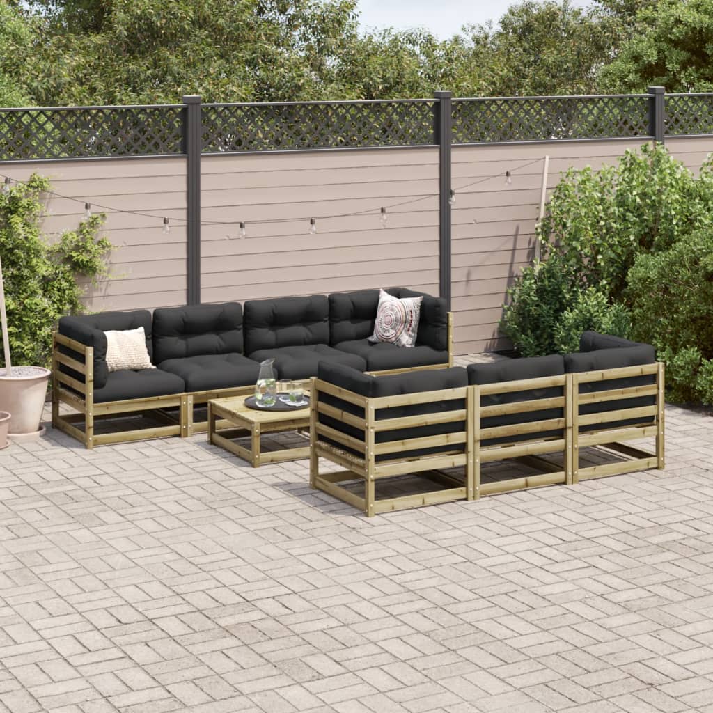 8-delige Loungeset geïmpregneerd grenenhout is nu te koop bij PeponiXL, paradijselijk wonen!