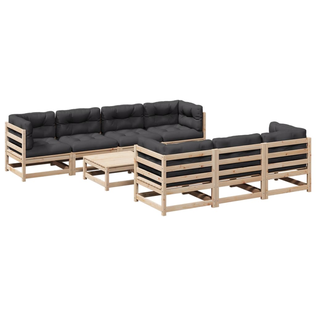 8-delige Loungeset met kussens massief grenenhout is nu te koop bij PeponiXL, paradijselijk wonen!