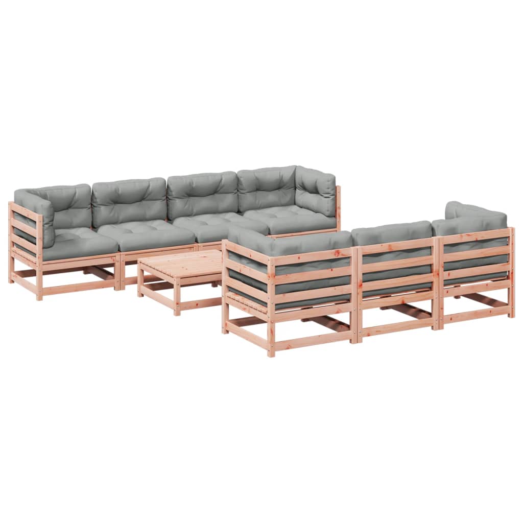 8-delige Loungeset met kussens massief douglas vurenhout is nu te koop bij PeponiXL, paradijselijk wonen!