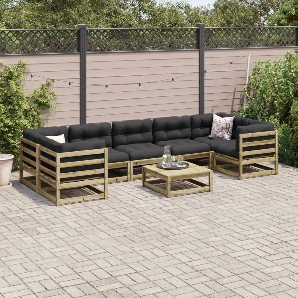8-delige Loungeset geïmpregneerd grenenhout is nu te koop bij PeponiXL, paradijselijk wonen!