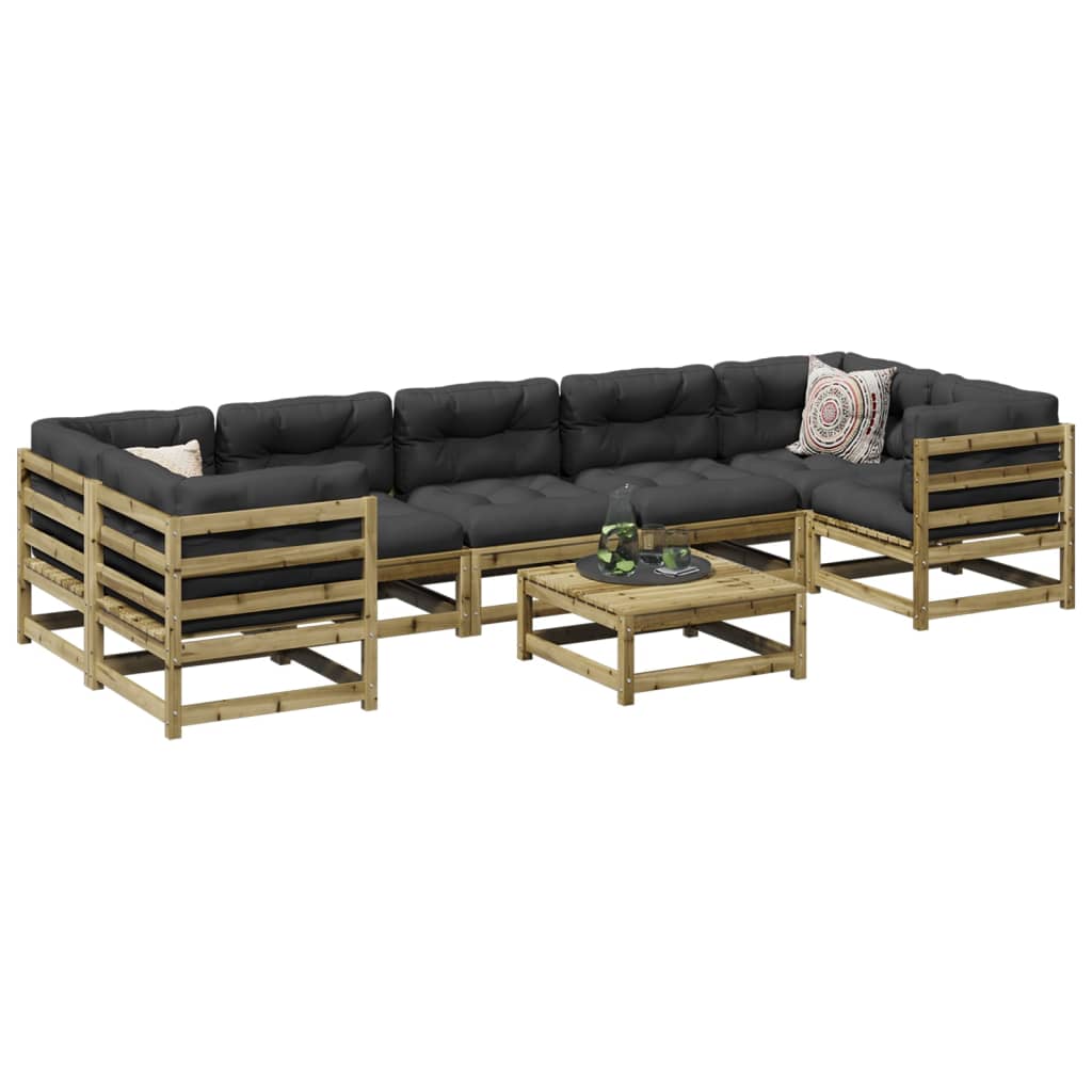 8-delige Loungeset geïmpregneerd grenenhout is nu te koop bij PeponiXL, paradijselijk wonen!