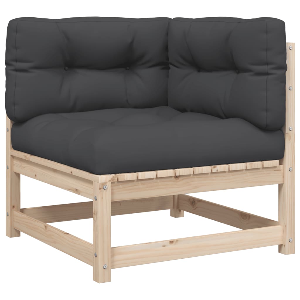 8-delige Loungeset met kussens massief grenenhout