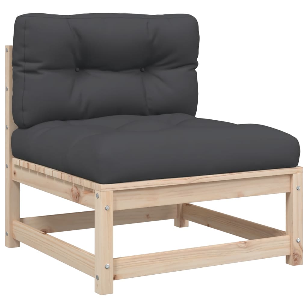 8-delige Loungeset met kussens massief grenenhout