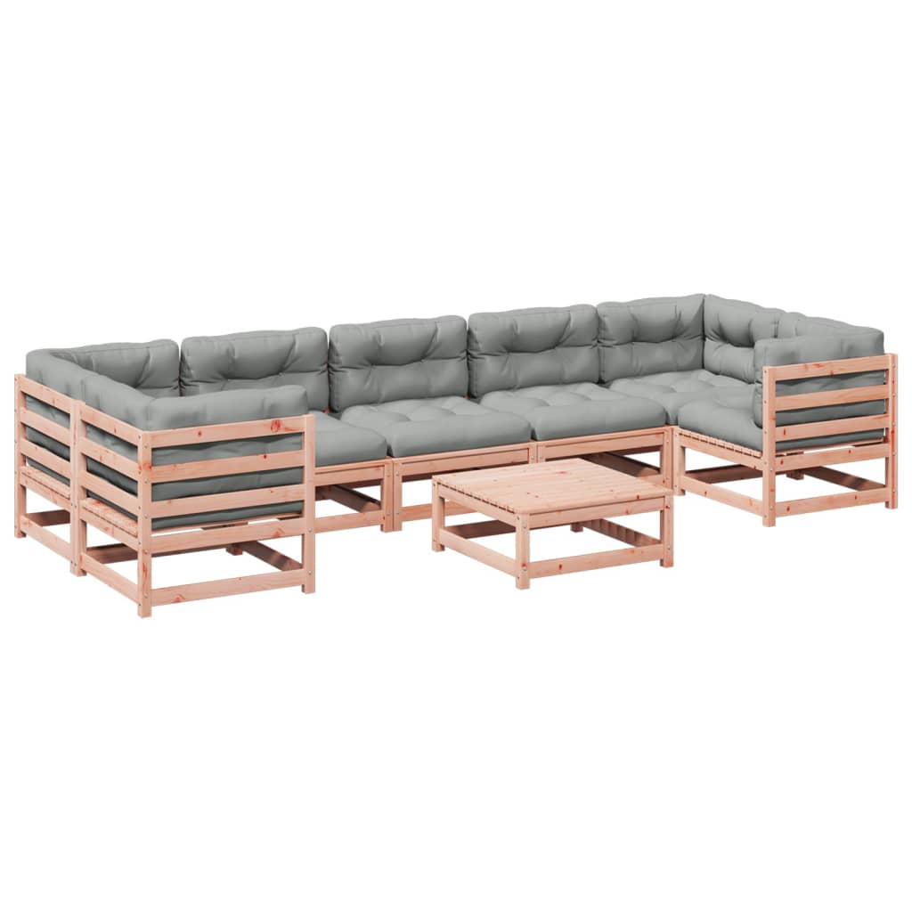 8-delige Loungeset met kussens massief douglas vurenhout is nu te koop bij PeponiXL, paradijselijk wonen!