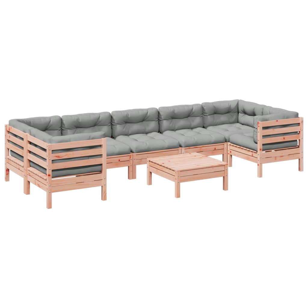 8-delige Loungeset met kussens massief douglas vurenhout is nu te koop bij PeponiXL, paradijselijk wonen!