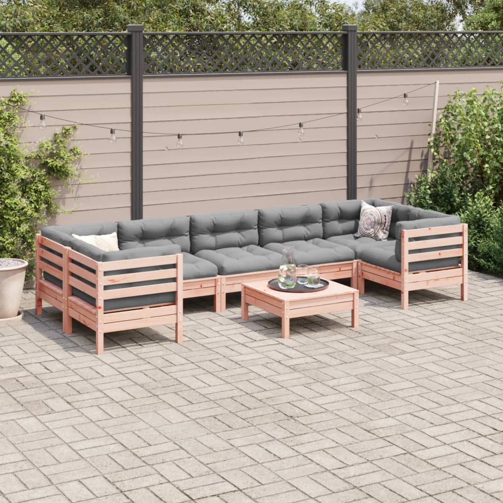 8-delige Loungeset met kussens massief douglas vurenhout is nu te koop bij PeponiXL, paradijselijk wonen!