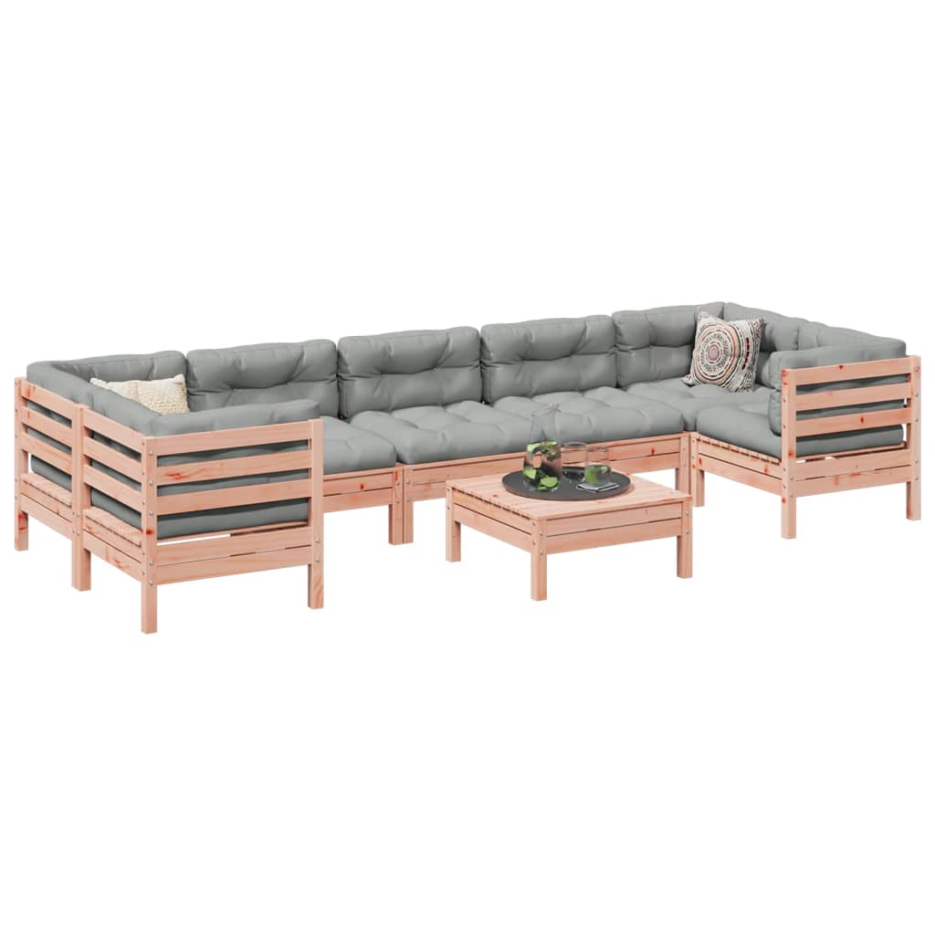 8-delige Loungeset met kussens massief douglas vurenhout is nu te koop bij PeponiXL, paradijselijk wonen!