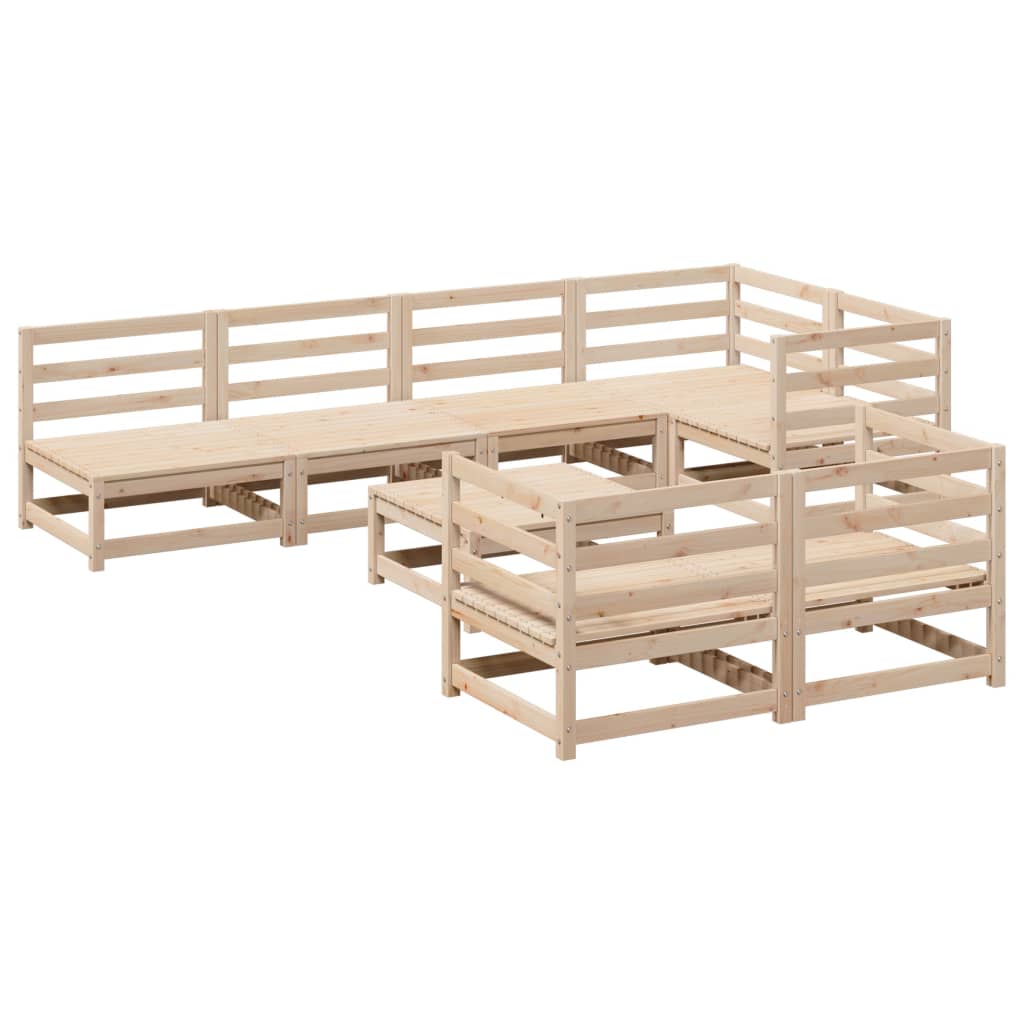 8-delige Loungeset massief grenenhout