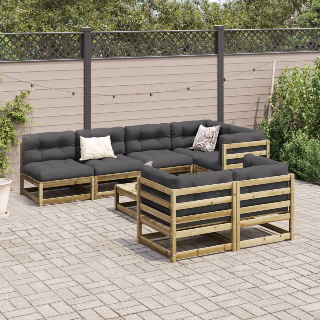 8-delige Loungeset geïmpregneerd grenenhout is nu te koop bij PeponiXL, paradijselijk wonen!
