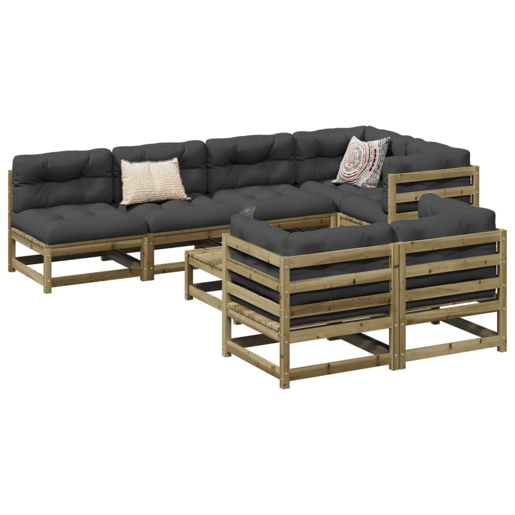 8-delige Loungeset geïmpregneerd grenenhout is nu te koop bij PeponiXL, paradijselijk wonen!