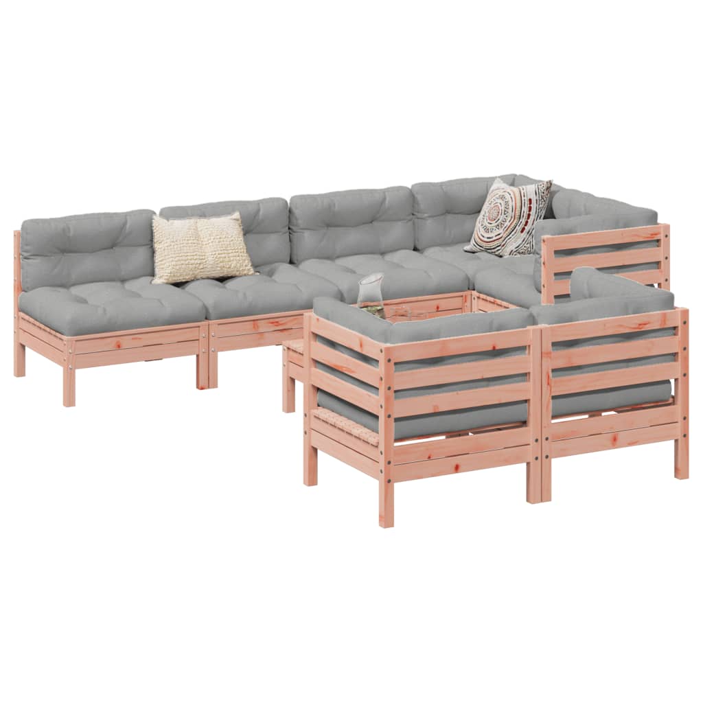 8-delige Loungeset met kussens massief douglas vurenhout is nu te koop bij PeponiXL, paradijselijk wonen!