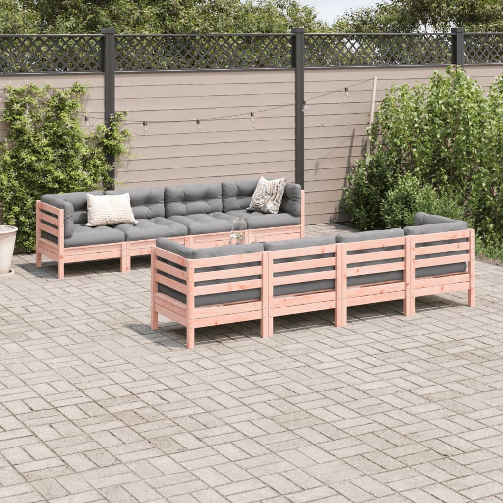 9-delige Loungeset met kussens massief douglas vurenhout is nu te koop bij PeponiXL, paradijselijk wonen!