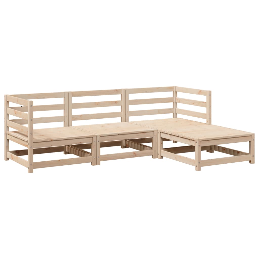 4-delige Loungeset massief grenenhout is nu te koop bij PeponiXL, paradijselijk wonen!