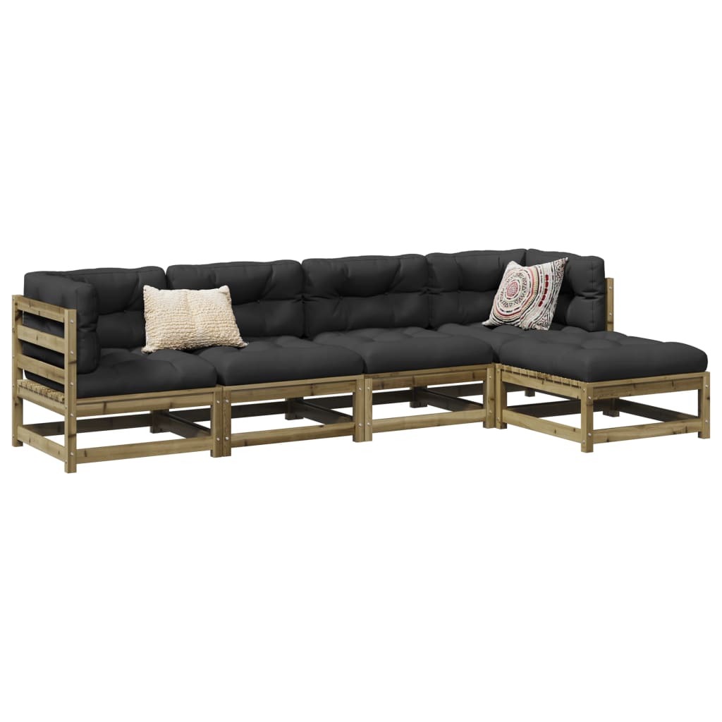 5-delige Loungeset geïmpregneerd grenenhout is nu te koop bij PeponiXL, paradijselijk wonen!