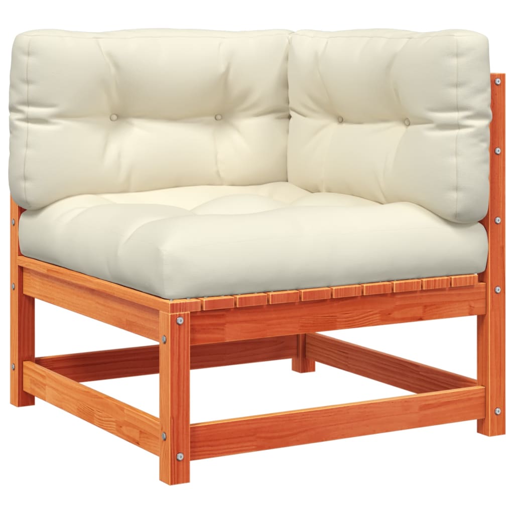 5-delige Loungeset met kussens massief grenenhout wasbruin is nu te koop bij PeponiXL, paradijselijk wonen!