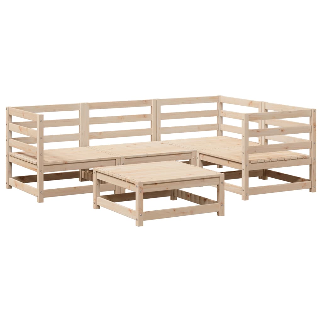5-delige Loungeset massief grenenhout is nu te koop bij PeponiXL, paradijselijk wonen!