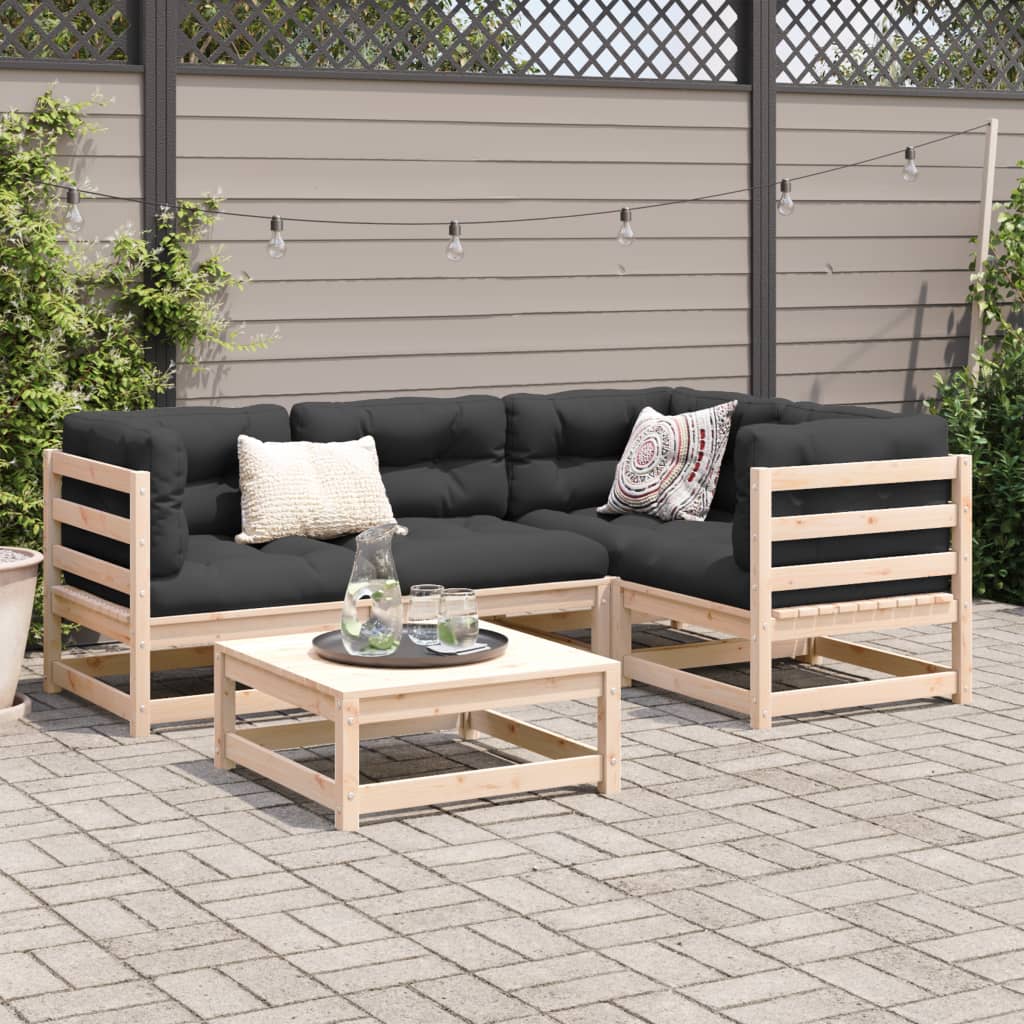5-delige Loungeset massief grenenhout is nu te koop bij PeponiXL, paradijselijk wonen!