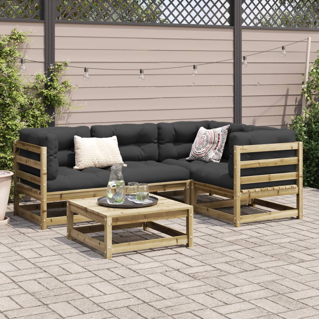 5-delige Loungeset geïmpregneerd grenenhout is nu te koop bij PeponiXL, paradijselijk wonen!