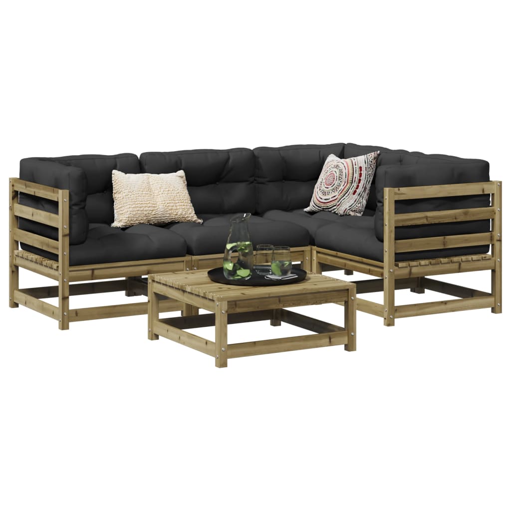 5-delige Loungeset geïmpregneerd grenenhout is nu te koop bij PeponiXL, paradijselijk wonen!
