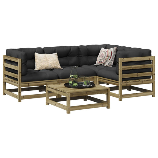 5-delige Loungeset geïmpregneerd grenenhout is nu te koop bij PeponiXL, paradijselijk wonen!