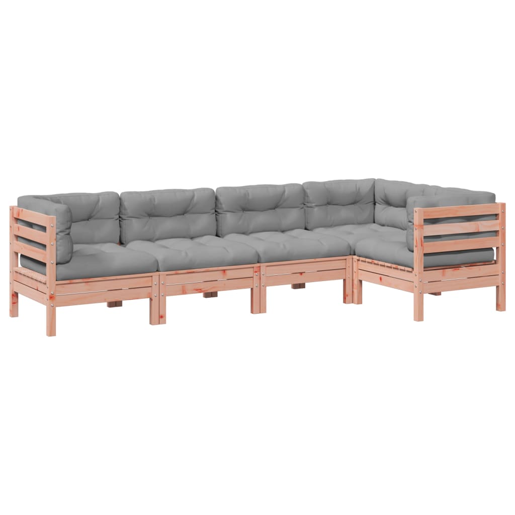 5-delige Loungeset met kussens massief douglas vurenhout is nu te koop bij PeponiXL, paradijselijk wonen!