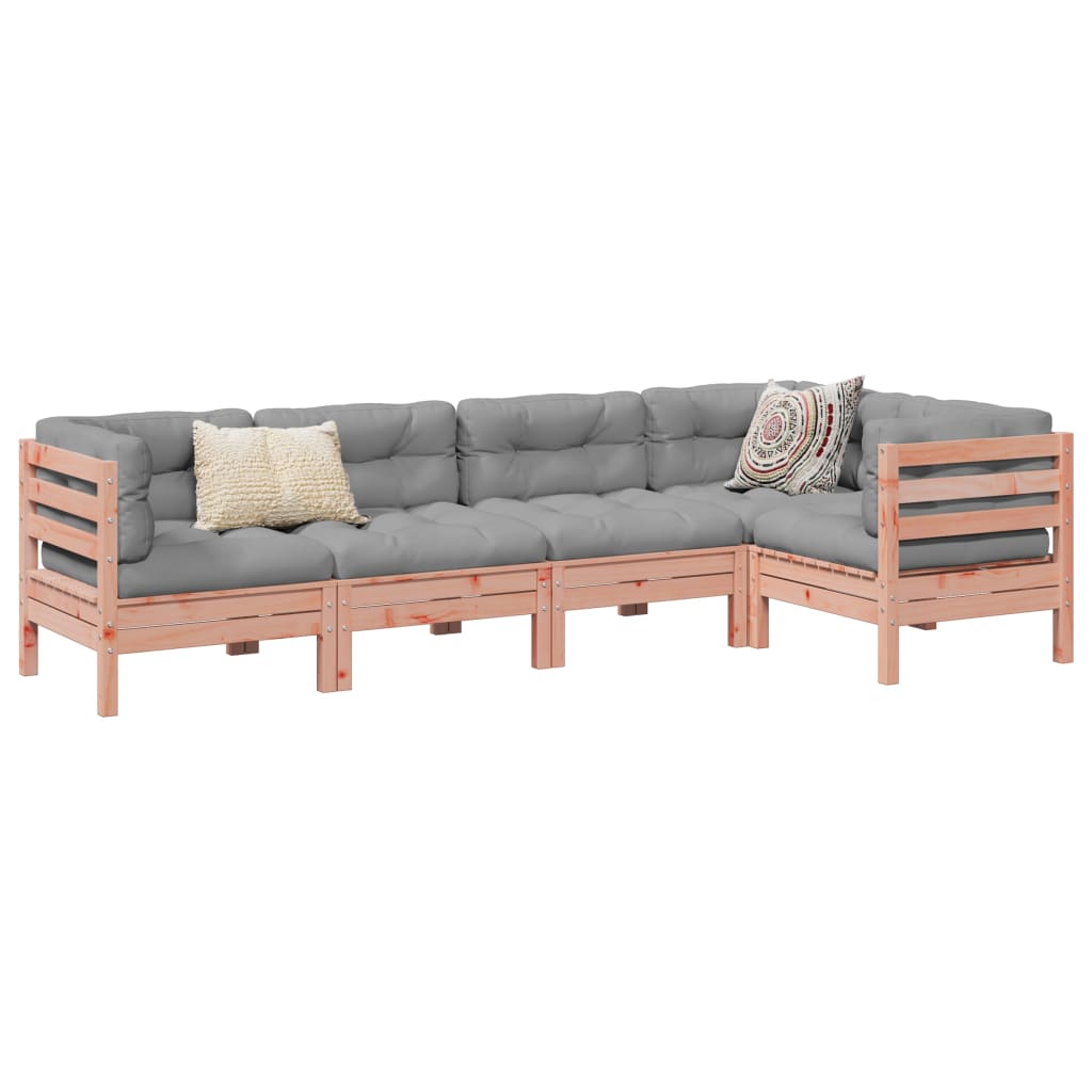5-delige Loungeset met kussens massief douglas vurenhout is nu te koop bij PeponiXL, paradijselijk wonen!