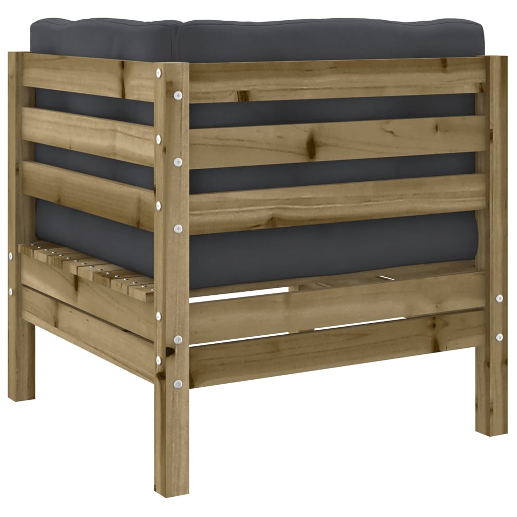 5-delige Loungeset met kussens geïmpregneerd grenenhout is nu te koop bij PeponiXL, paradijselijk wonen!