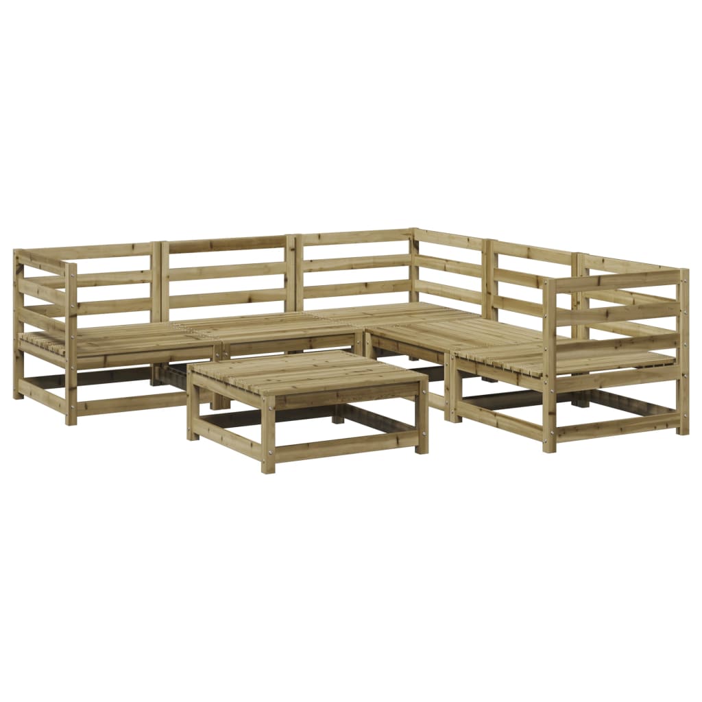 6-delige Loungeset geïmpregneerd grenenhout is nu te koop bij PeponiXL, paradijselijk wonen!