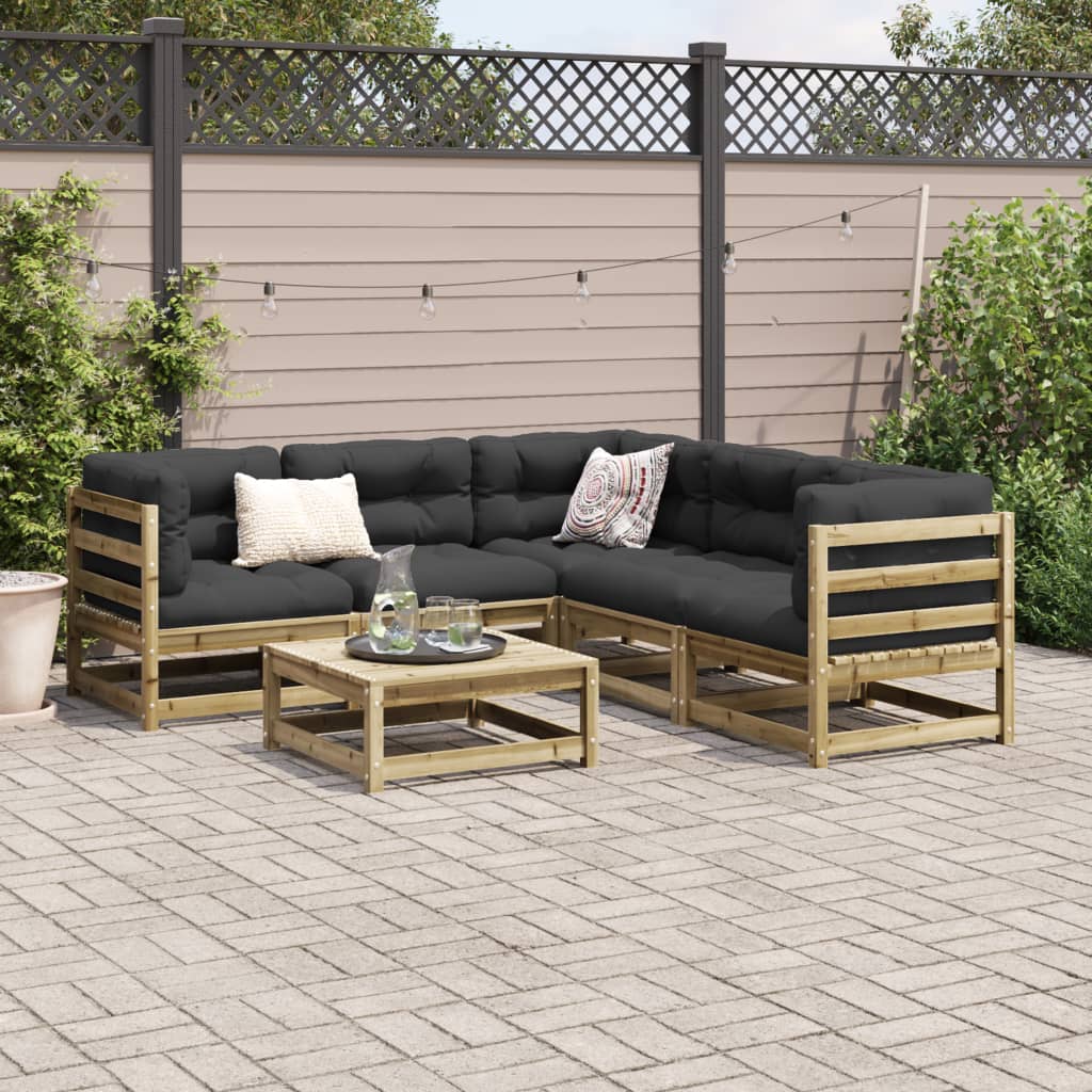 6-delige Loungeset geïmpregneerd grenenhout is nu te koop bij PeponiXL, paradijselijk wonen!