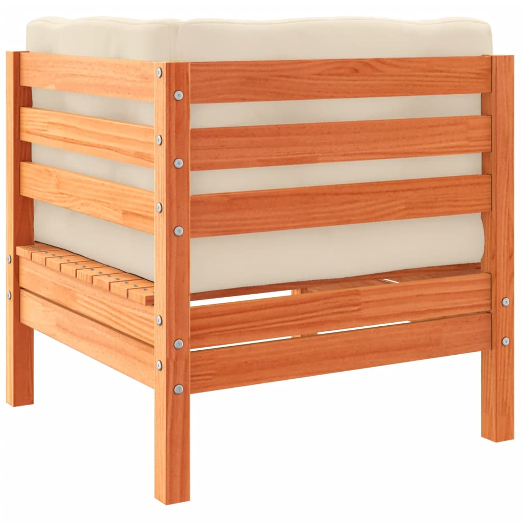 6-delige Loungeset met kussens massief grenenhout wasbruin is nu te koop bij PeponiXL, paradijselijk wonen!