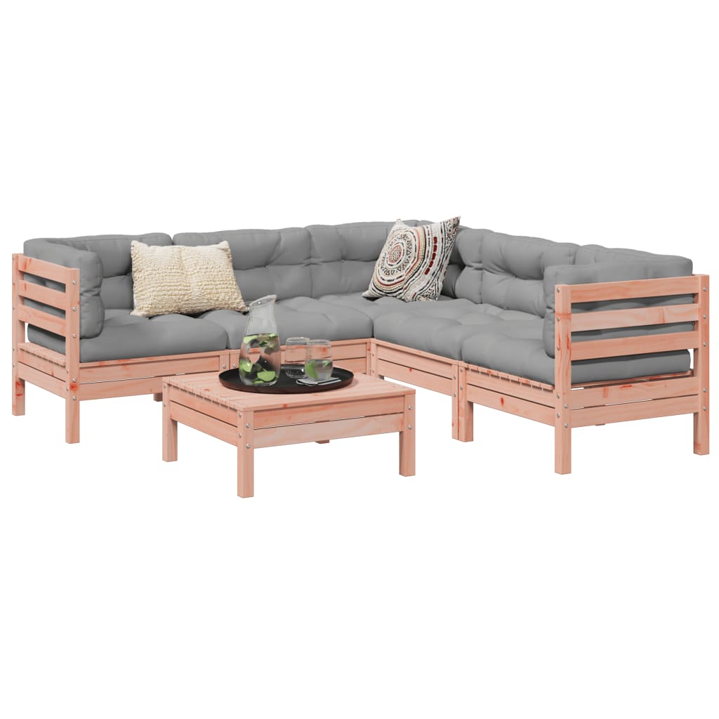 6-delige Loungeset met kussens massief douglas vurenhout is nu te koop bij PeponiXL, paradijselijk wonen!