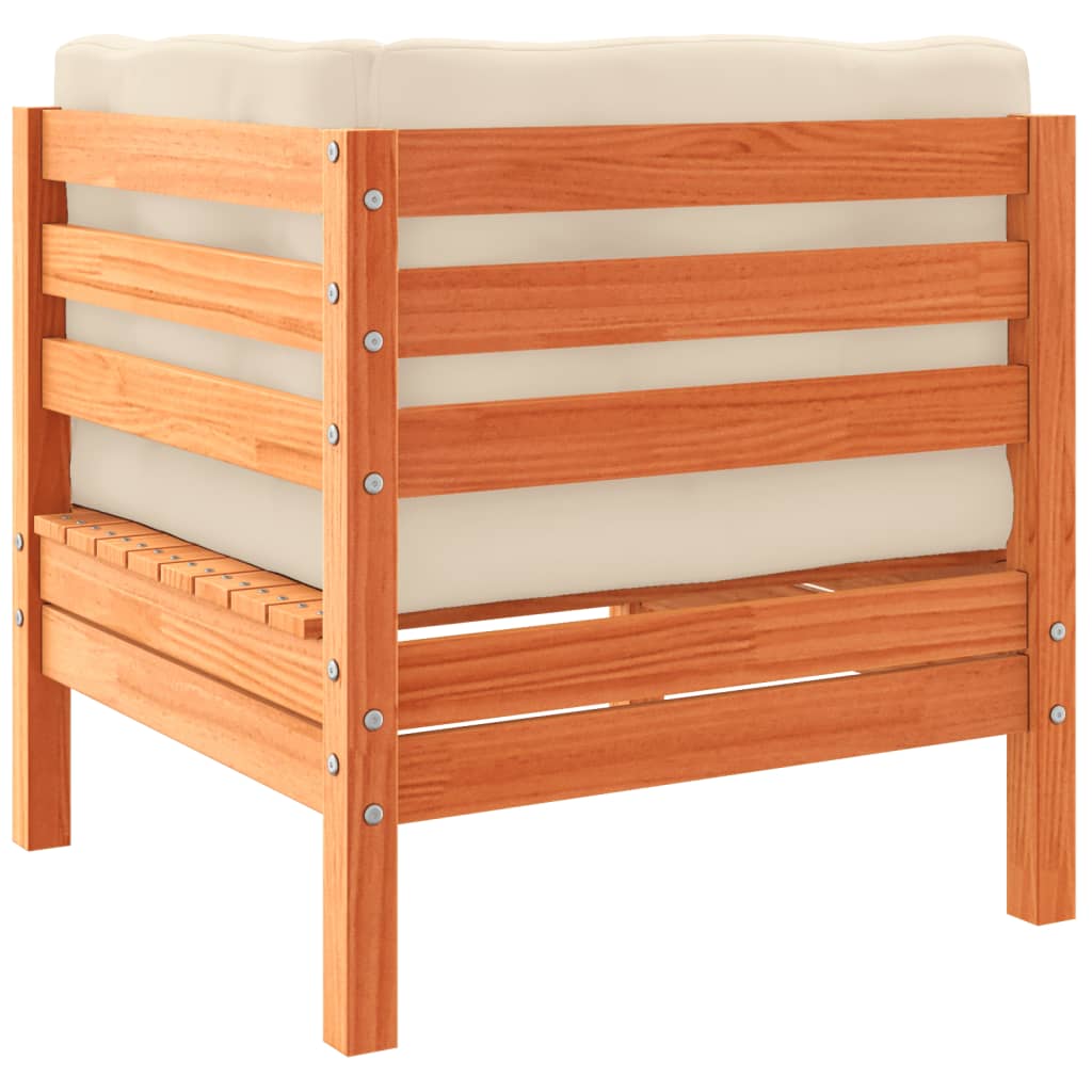 7-delige Loungeset met kussens massief grenenhout wasbruin is nu te koop bij PeponiXL, paradijselijk wonen!